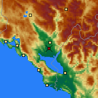 Nächste Vorhersageorte - Podgorica - Karte