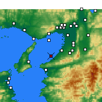 Nächste Vorhersageorte - Kinki - Karte