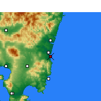 Nächste Vorhersageorte - Miyazaki Flughafen - Karte