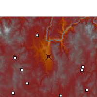 Nächste Vorhersageorte - Yuanmou - Karte