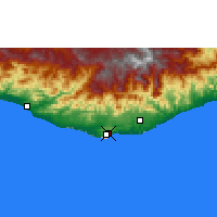 Nächste Vorhersageorte - Puerto Ángel - Karte