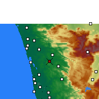 Nächste Vorhersageorte - Muvattupuzha - Karte