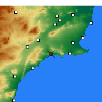 Nächste Vorhersageorte - Mazarrón - Karte
