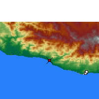Nächste Vorhersageorte - Puerto Escondido - Karte