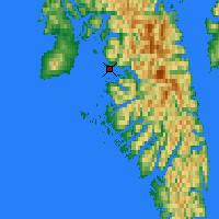 Nächste Vorhersageorte - Sitka - Karte