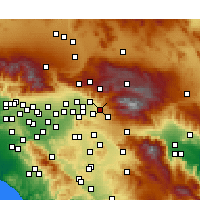 Nächste Vorhersageorte - Mentone - Karte