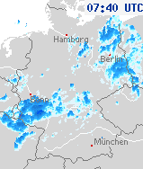 Niederschlagsbilder von Deutschland 09:10 UTC