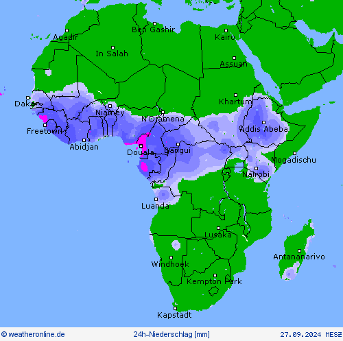 24h-Niederschlag Vorhersagekarten