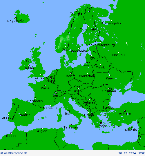 Schneefallrisiko Vorhersagekarten