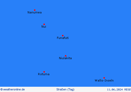 straßenwetter Tuvalu Ozeanien Vorhersagekarten