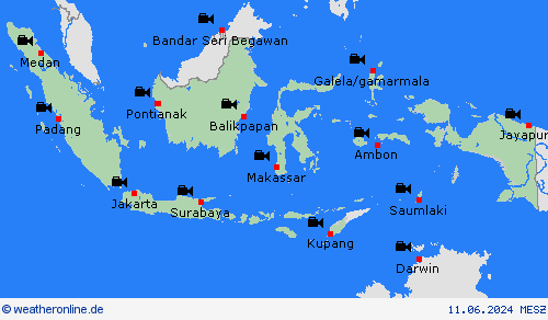 webcam Indonesien Asien Vorhersagekarten