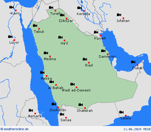 webcam Saudi-Arabien Asien Vorhersagekarten