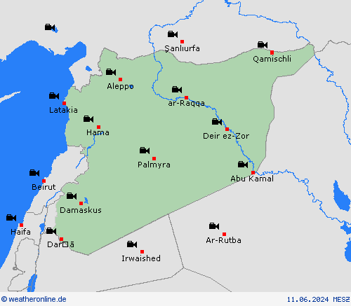 webcam Syrien Asien Vorhersagekarten
